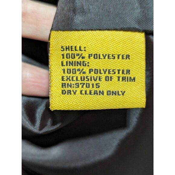 Allen B. Schwartz Women's Brown Polyester Rhinestone Trimmed Pant Suit Size 2 - Picture 7 of 9